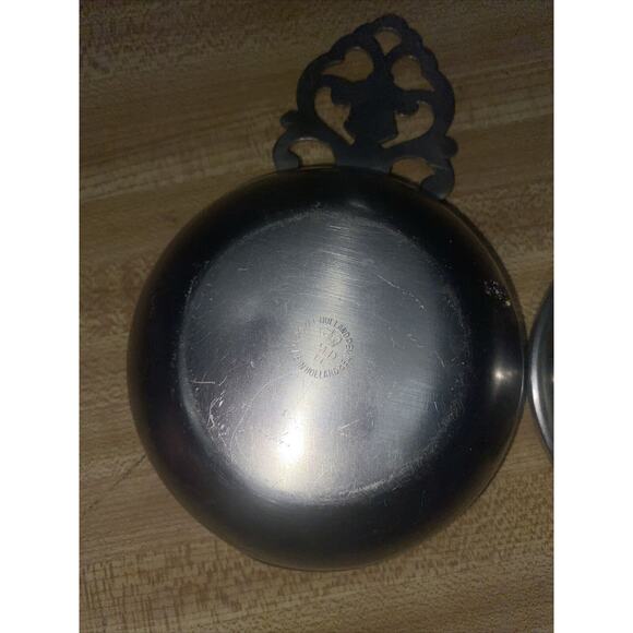 2 Royal Holland & Woodbury Pewter Porringer Bowl Dish Ornate Handles Unmatched - Picture 5 of 8